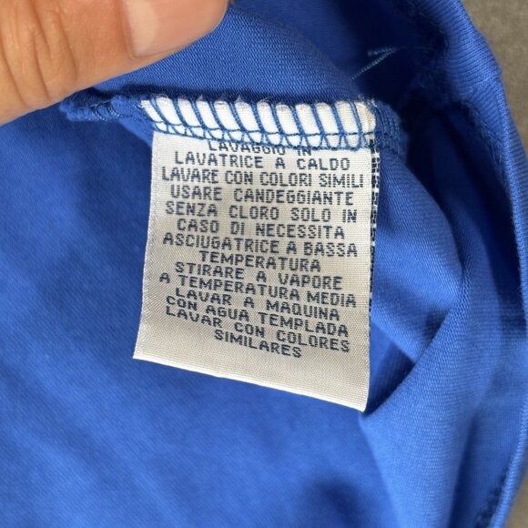 VTG Polo Ralph Lauren Mens Blue T-Shirt  XXL 2XL Crew Neck Custom Fit Tee Preppy - Picture 11 of 13